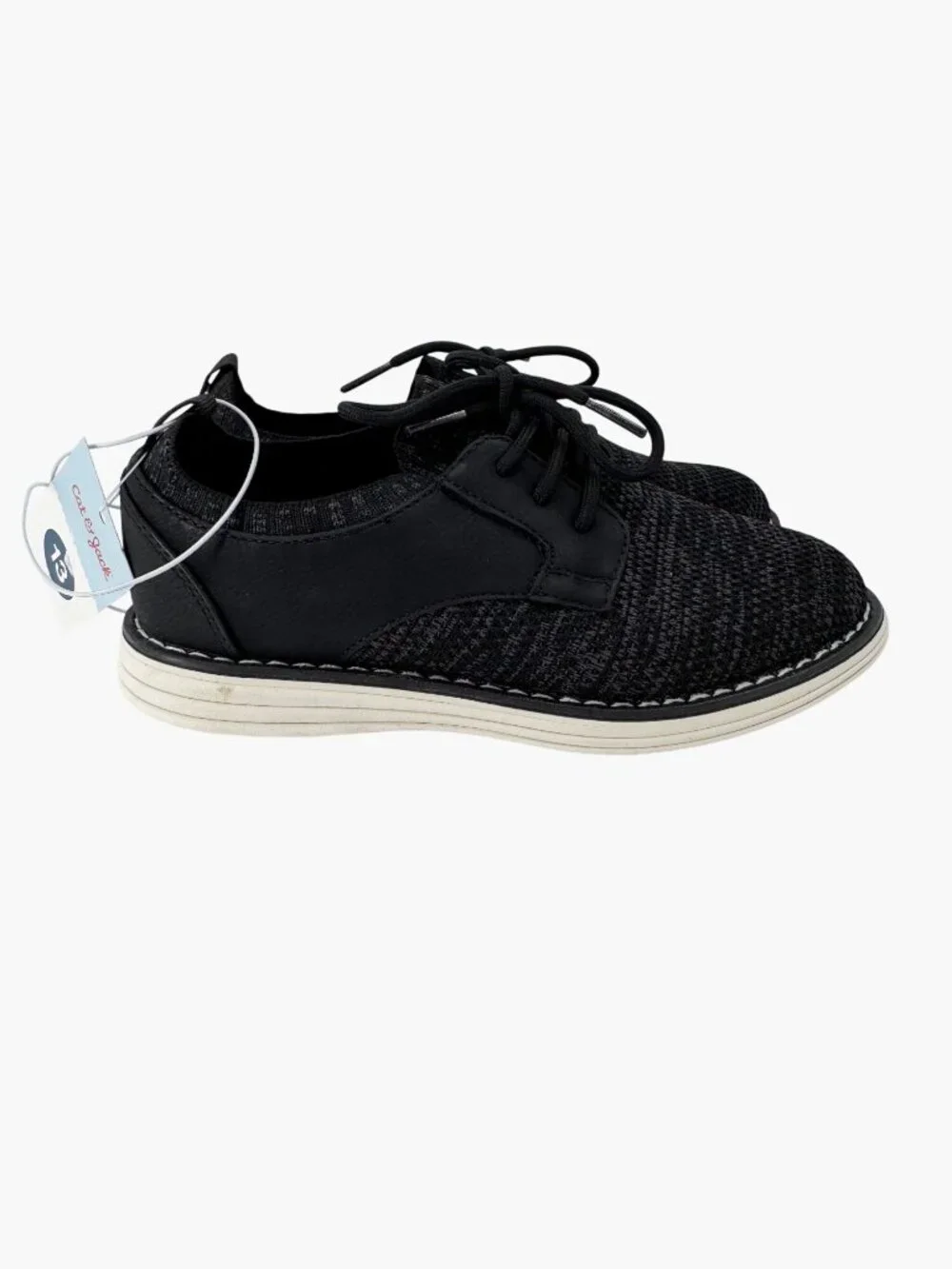NEW Cat & Jack Kids' Elijah Knit Dress Shoes - Black
